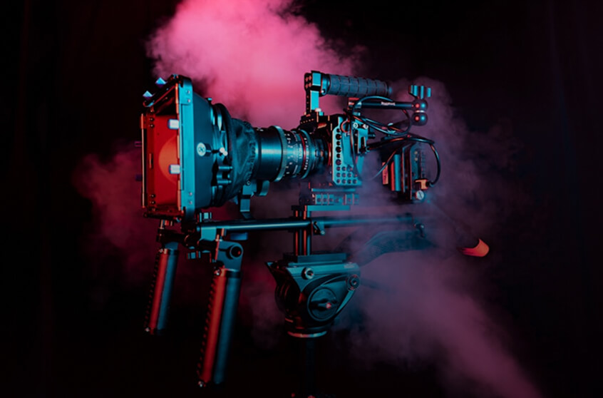 Cámara en un set de grabación